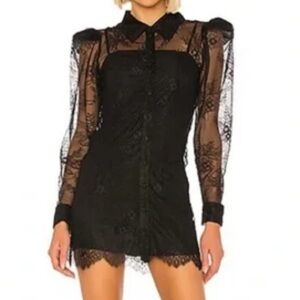 GRLFRND Black Lace Mini Dress